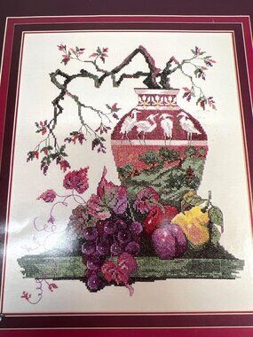 Oriental Vase Cross-Stitch Pattern Book 78 By Country Cross-Stitch Booklet